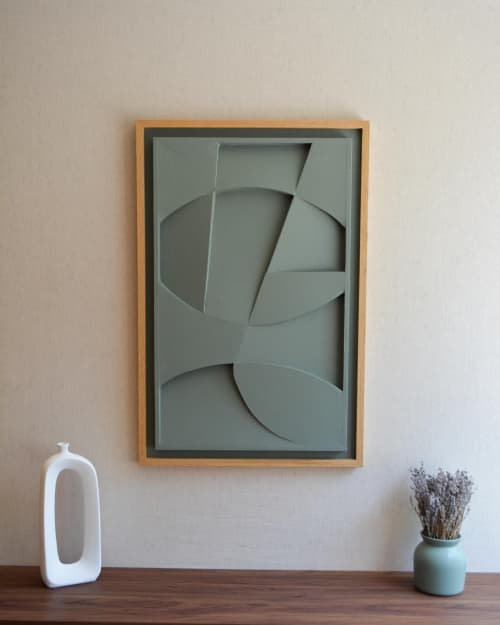 No. 120 Japandi Plaster Wall Relief - Scandinavian Neutral Decor | Decorative Objects by Joseph Aurelius