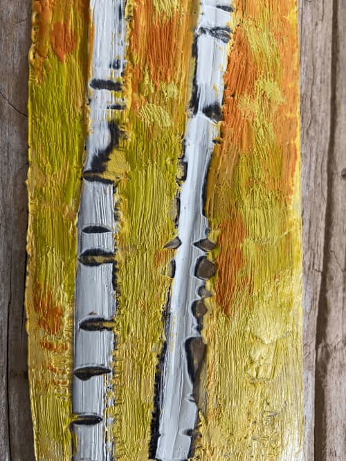 Autumn's Vibrant Decay | Mixed Media in Paintings by Susan Wallis. Item works with contemporary & modern style