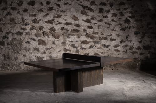 Convertible Dark Pine Ping Pong / Dining Table | Tables by NO AGE FURNITURE STUDIO