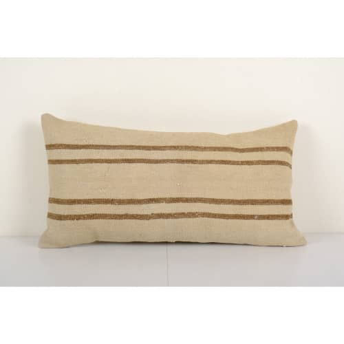 Organic Pillow, Handwoven Turkish Kilim Pillow, Tribal Sofa | Cushion in Pillows by Vintage Pillows Store. Item composed of wool