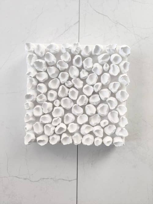 "Pure white #3" | Wall Sculpture in Wall Hangings by Art By Natasha Kanevski. Item composed of canvas in minimalism or contemporary style