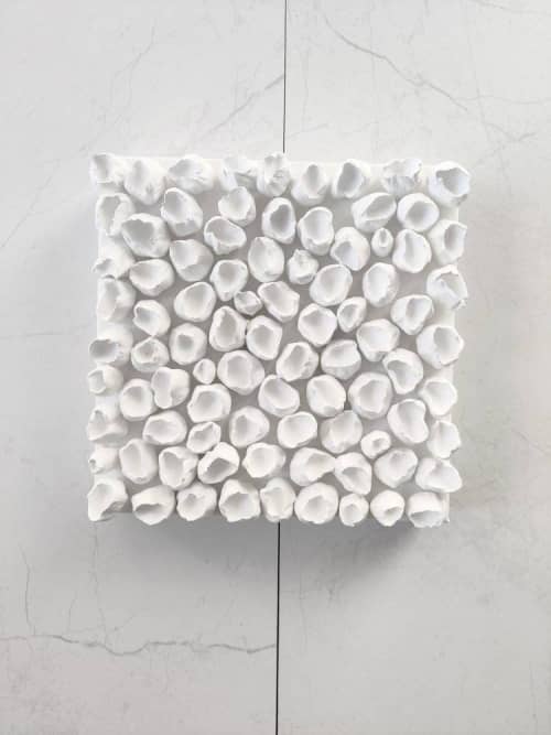 "Pure white #3" | Wall Sculpture in Wall Hangings by Natasha Kanevski. Item composed of canvas in minimalism or contemporary style