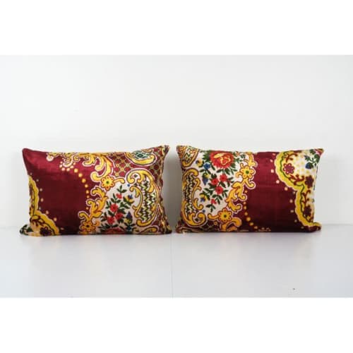 Turkish Velvet Pillow - Set of Two | Cushion in Pillows by Vintage Pillows Store
