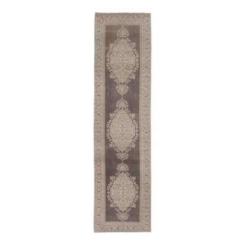 Vintage Wool Muted Turkish Ladik Konya Runner Rug | Area Rug in Rugs by Vintage Pillows Store. Item composed of cotton & fiber