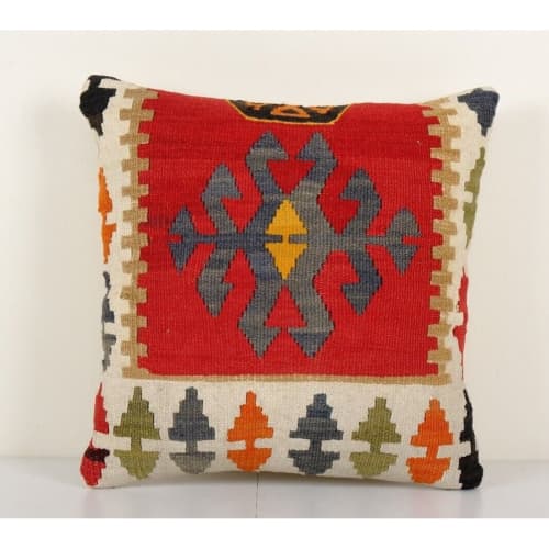 Turkish Kilim Pillow, Throw Pillow | Sham in Linens & Bedding by Vintage Pillows Store. Item made of cotton with fiber
