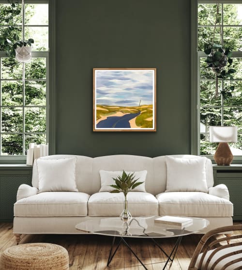 Through Dunes and Clouds | Prints by Neon Dunes by Lily Keller. Item composed of canvas & paper
