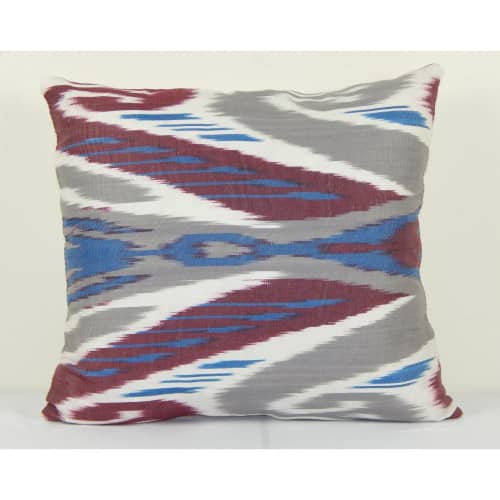 Ikat Pillow Cover, Colorful Handmade Decorative Throw Pillow | Cushion in Pillows by Vintage Pillows Store