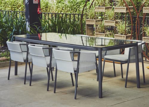 "Drift" Dining Table | Tables by SIMONINI. Item made of metal & glass