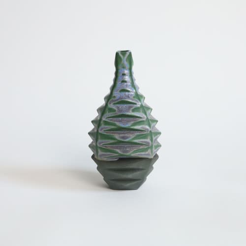 Square in Nebula | Vase in Vases & Vessels by by Alejandra Design. Item made of ceramic