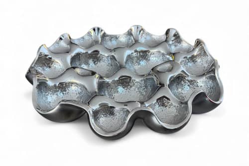 Bubbles Silver Bowl | Dinnerware by PlusObject