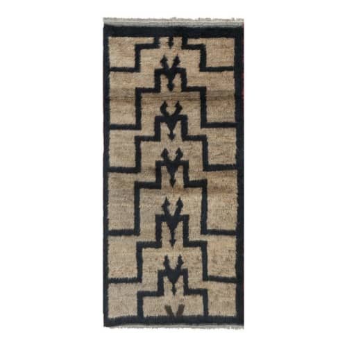 Vintage Shaggy Turkish Tulu Runner 2'11" X 5'10" | Runner Rug in Rugs by Vintage Pillows Store. Item made of cotton