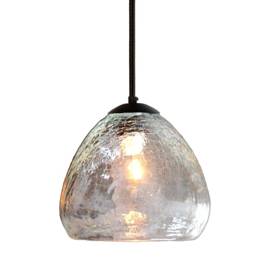 ACQUA Pendant · Clear Crackle Recycled Glass | Pendants by LUMi Collection