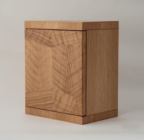 White Oak Parquet Cabinet | Storage by Hedgepath Woodworks