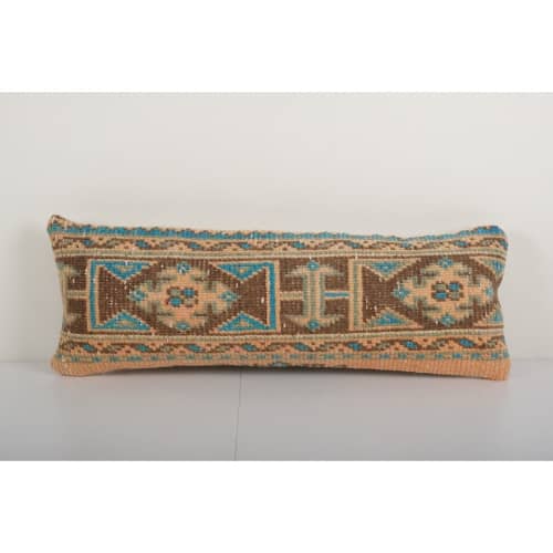 Muted Carpet Rug Pillow, Faded Ethnic Turkish Bedding Pillow | Sham in Linens & Bedding by Vintage Pillows Store. Item made of cotton & fiber