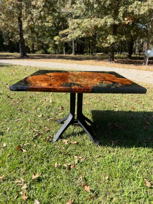 IN STOCK Red oak BURL nook table | Dining Table in Tables by Pelican State Woodworks