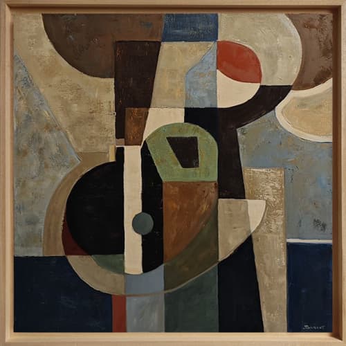 Presence silencieuse - peinture geometrique | Decorative Objects by Sophie DUMONT.