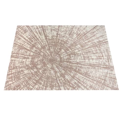 Handmade Wool Area Rug, Abstract Geometric Carpet, Beige Living Room Floor Decor | Rugs by Swiflo