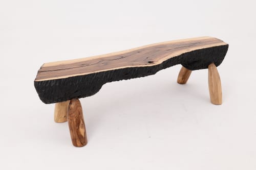 Live Edge Walnut Bench, Wabi-Sabi, Brutalist, Log Furniture | Benches & Ottomans by Logniture