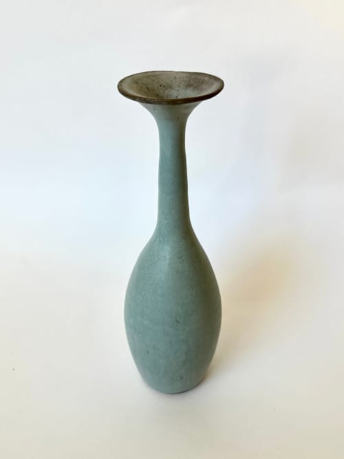 Blue flared bottleneck No. 2 | Vase in Vases & Vessels by Dana Chieco