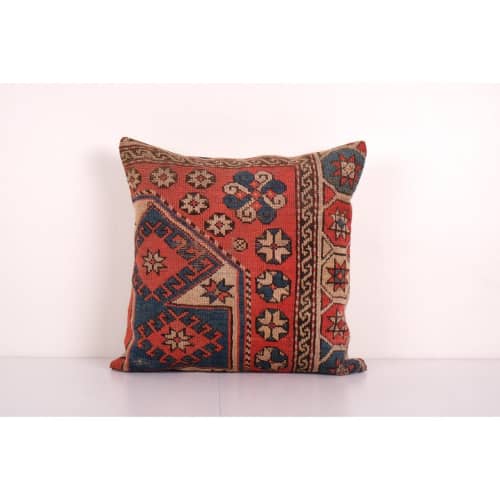 Vintage Turkish Oushak Rug Pillow Cover, Handmade Tan Carpet | Cushion in Pillows by Vintage Pillows Store
