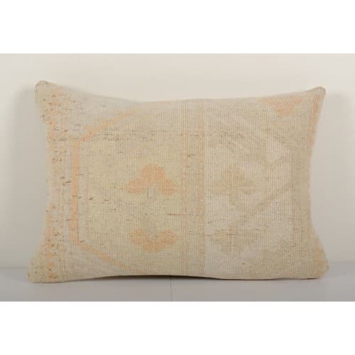 Turkish Oushak Rug Pillow Copper Cover, Queen Boho Woven | Sham in Linens & Bedding by Vintage Pillows Store. Item composed of cotton and fiber