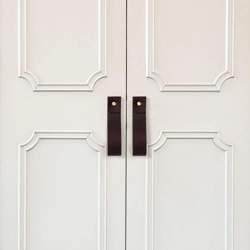 Medium Leather Pull [Round End] | Hardware by Keyaiira | leather + fiber | Artist Studio in Santa Rosa. Item made of leather