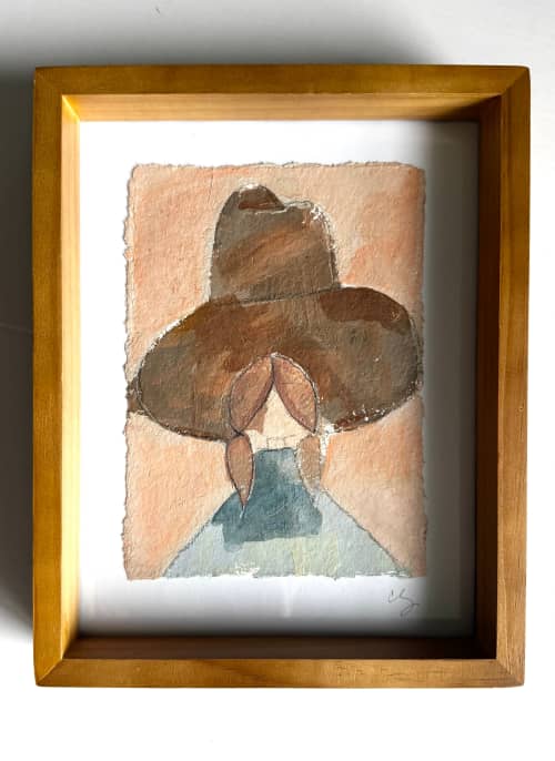 The Quiet Cowgirl | Mixed Media in Paintings by carrie song
