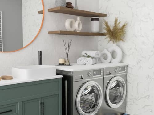 Washer and Dryer Topper, Over The Washer And Dryer | Countertop in Furniture by Picwoodwork. Item made of wood