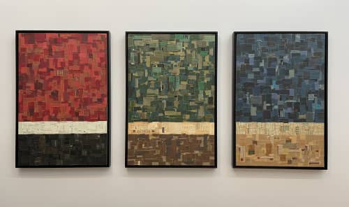 RGB (Red Green Blue) Triptych | Mixed Media in Paintings by Glen Gauthier