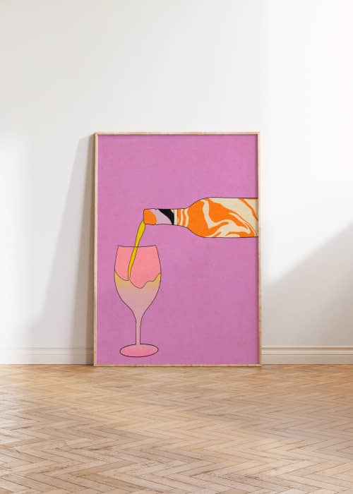 Wine Please Art Print | Prints by Britny Lizet. Item made of paper compatible with boho and contemporary style