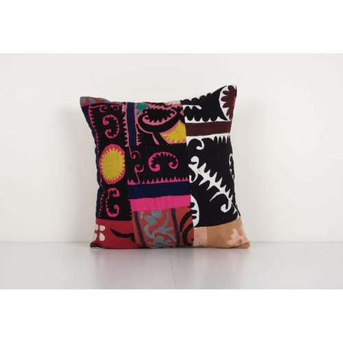 Vintage Turkish Patchwork Suzani Pillow, Suzani Pillow Case | Cushion in Pillows by Vintage Pillows Store
