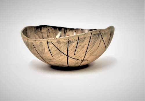 Rustic Pottery Bowl | Dinnerware by YomYomceramic. Item composed of ceramic