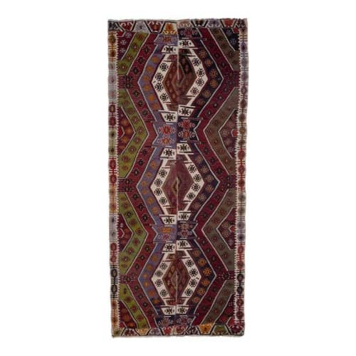Vintage Central Anatolian Turkish Kayseri Kilim Rug | Runner Rug in Rugs by Vintage Pillows Store. Item composed of cotton & fiber