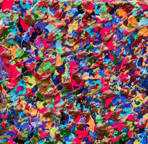 Colorful Splatters | Oil And Acrylic Painting in Paintings by Brianne Valentino
