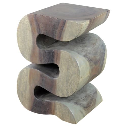 Haussmann® Wood BIG Wave Verve Accent Snake Table 12 x14x20 by