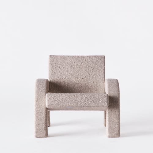 Arco Lounge Chair Boucle Natural | Work by District Loom