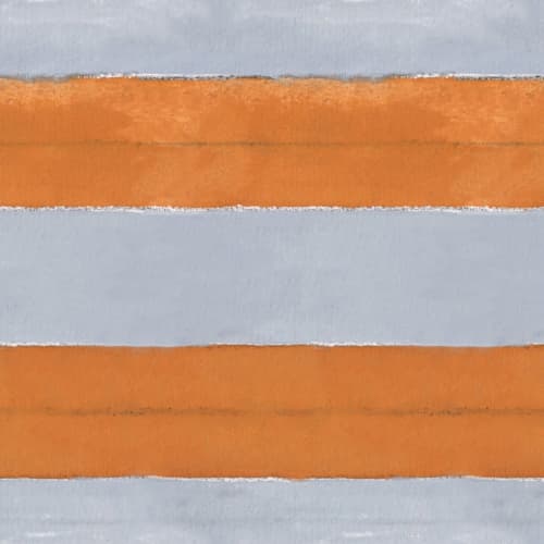 Cabana Stripe No. 10, Orange | Fabric in Linens & Bedding by Philomela Textiles & Wallpaper. Item composed of cotton