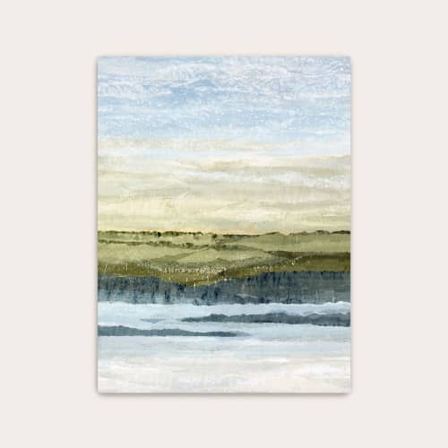 Quiet Headland Art Print - Abstract Coastal Landscape | Prints in Paintings by Lara Eckerman Art