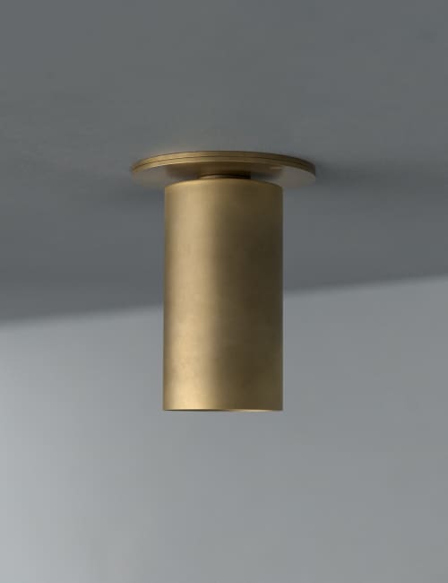 Baton Ceiling Downlight | Flush Mounts by Southern Lights Electric. Item composed of brass