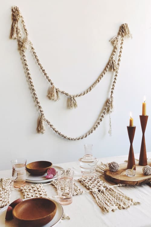 Dream Garland Home Decor | Macrame Wall Hanging in Wall Hangings by Modern Macramé by Emily Katz. Item made of fabric
