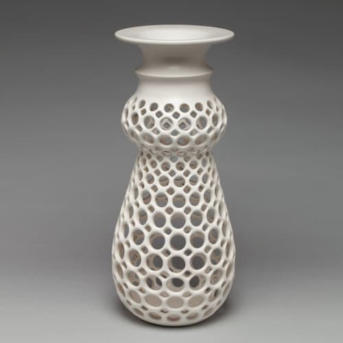 Delphine Pierced Tabletop Sculpture, Femme Collection | Ornament in Decorative Objects by Lynne Meade. Item made of ceramic