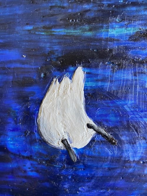 Bottoms Up | Mixed Media in Paintings by Susan Wallis. Item works with contemporary & modern style