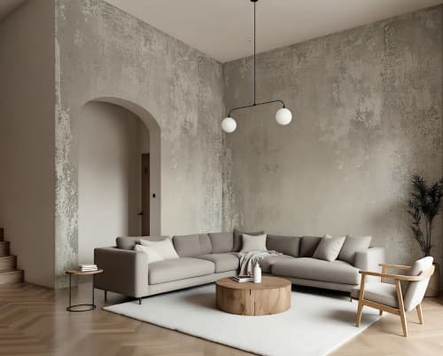 Distressed Rustic Concrete — Luxe Textures Luxury Wallpaper Mural | Wall Treatments by ELLE WALLS