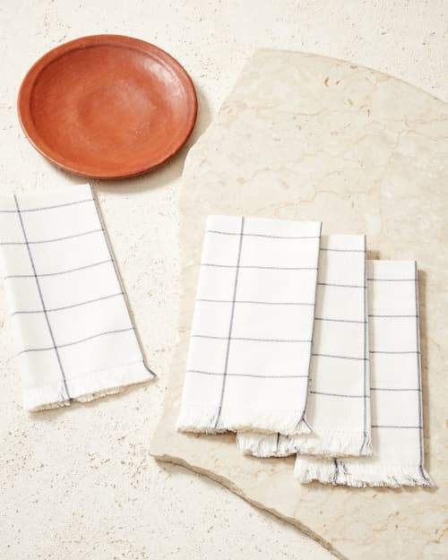 Grid Napkin - Cream | Linens & Bedding by MINNA