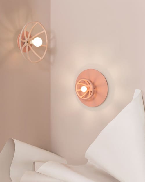 Ray Sconce, Terracotta, Small Fixture | Sconces by SIN. Item made of ceramic & glass