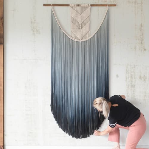 Tall Vertical Wall Hanging - LAUREN | Macrame Wall Hanging in Wall Hangings by Rianne Aarts / Teddy and Wool Studio