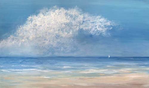 On the Wind | Oil And Acrylic Painting in Paintings by Sorelle Gallery