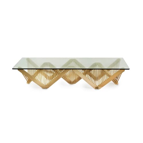 GEO RECTANGULAR Cocktail Table | Tables by Oggetti Designs. Item composed of wood and glass