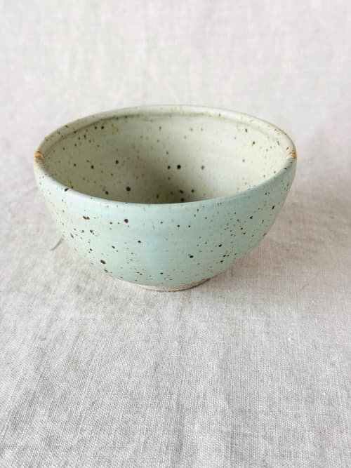 Bowl, Rice Bowl, Japanese Chawan - Seafoam, Modern Handmace Ceramics | Dinnerware by Tomoko Ceramics