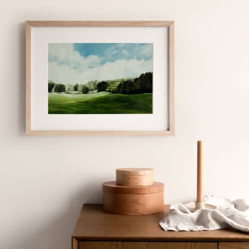 "The Peace of Greens and Blues" horizontal print | Prints by Coleman Senecal Art. Item composed of paper